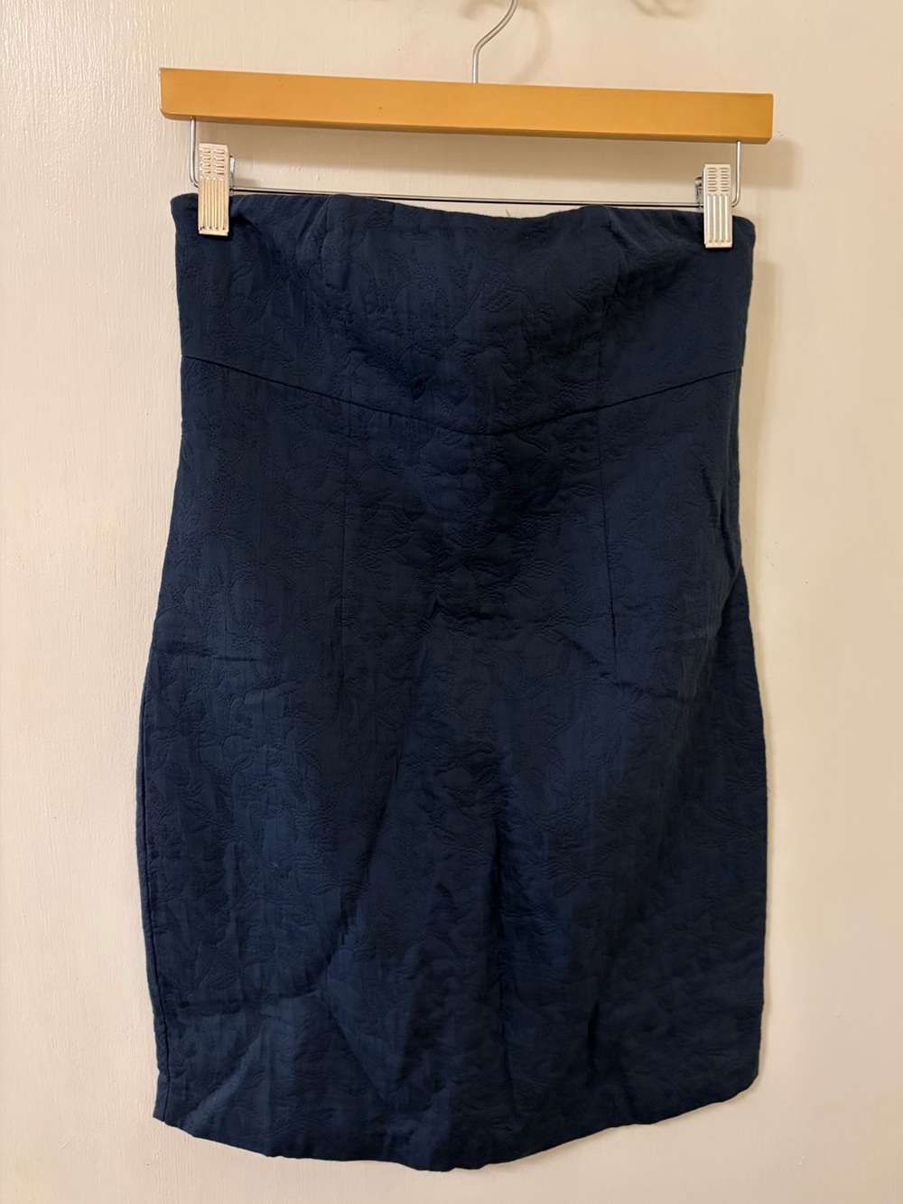 Joe's Jeans Navy Textured Strapless Dress